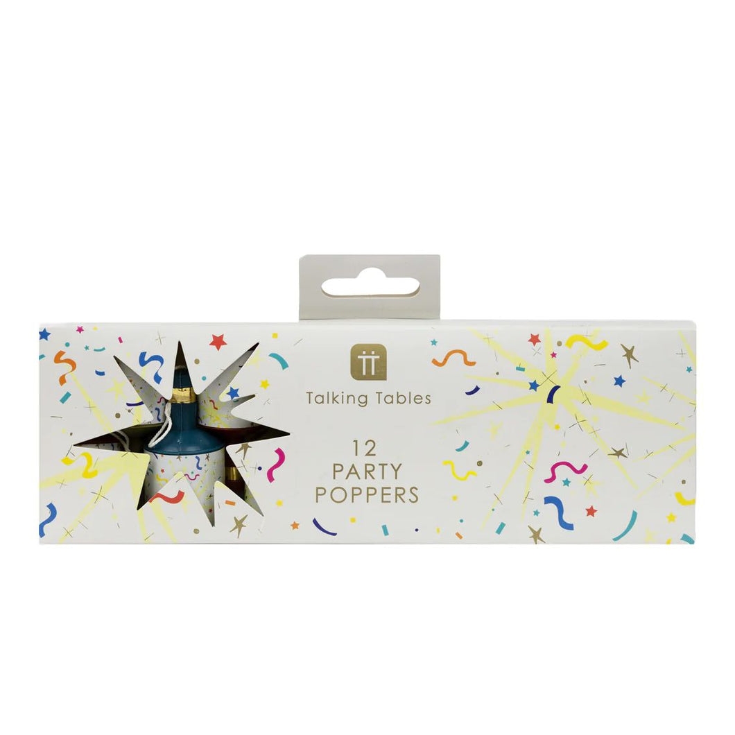 Party Poppers by Talking Tables (pack of 12)