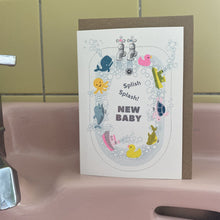 Load image into Gallery viewer, New Baby Card - Riso Print Splish Splash by Petra Boase
