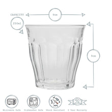 Load image into Gallery viewer, Picardie Glass Drinking Tumbler - 250ml - Pink
