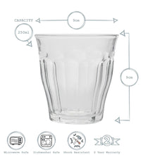 Load image into Gallery viewer, Picardie Glass Drinking Tumbler - 250ml - Sapphire
