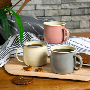 Pink Enamel Belly Mug - 375ml