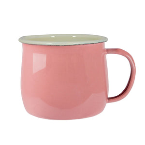 Pink Enamel Belly Mug - 375ml