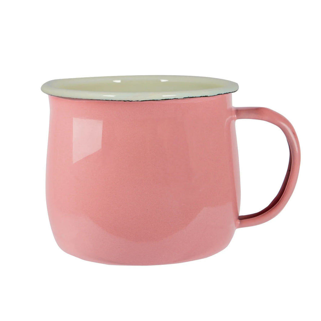 Pink Enamel Belly Mug - 375ml