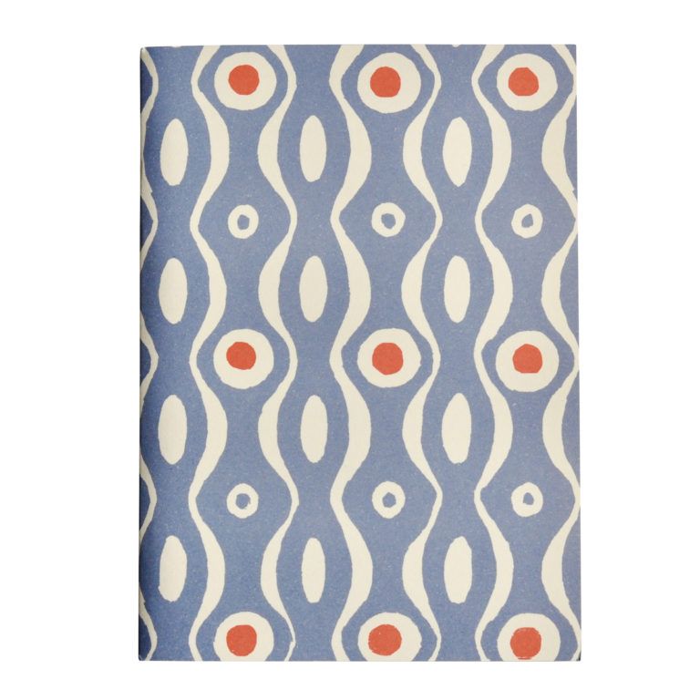 Pocket Notebook, Persephone Cornflower/Red by Cambridge Imprint