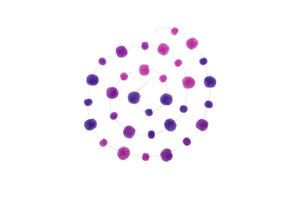 Pom Pom Garland - Lilac and Violet