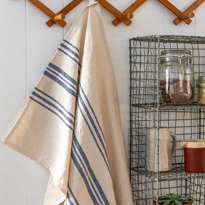 Blue stripe Pure Belgian Linen Tea Towel