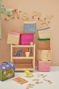 Raffia Basket with Handles by Rice DK