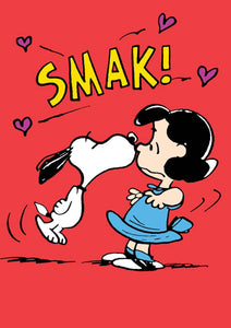 Snoopy Greetings Card - Kiss