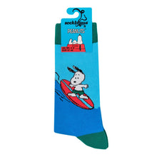 Load image into Gallery viewer, Snoopy Socks - Surfs Up - by Socktopus
