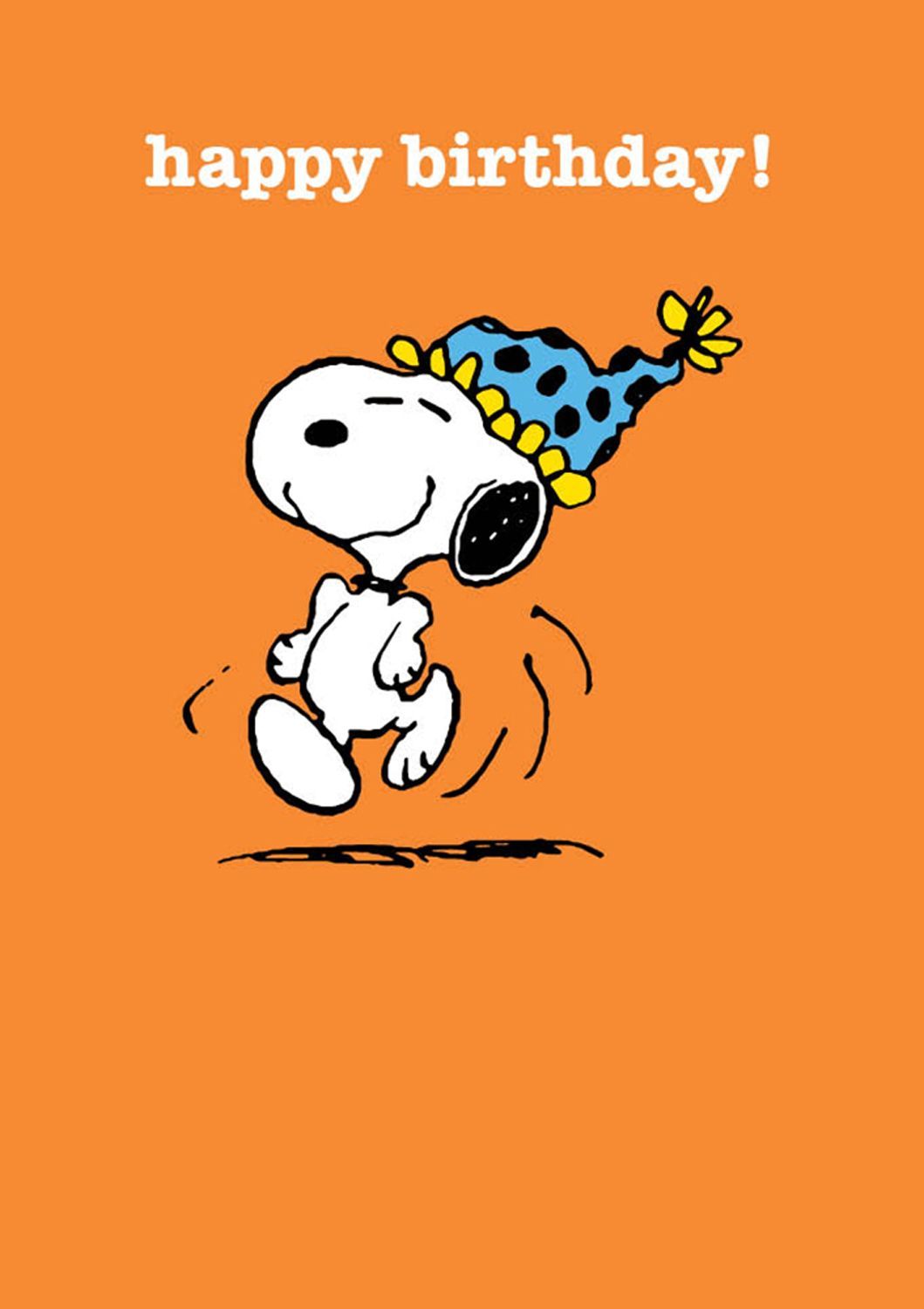 Snoopy Greetings Card - Happy Birthday Hat