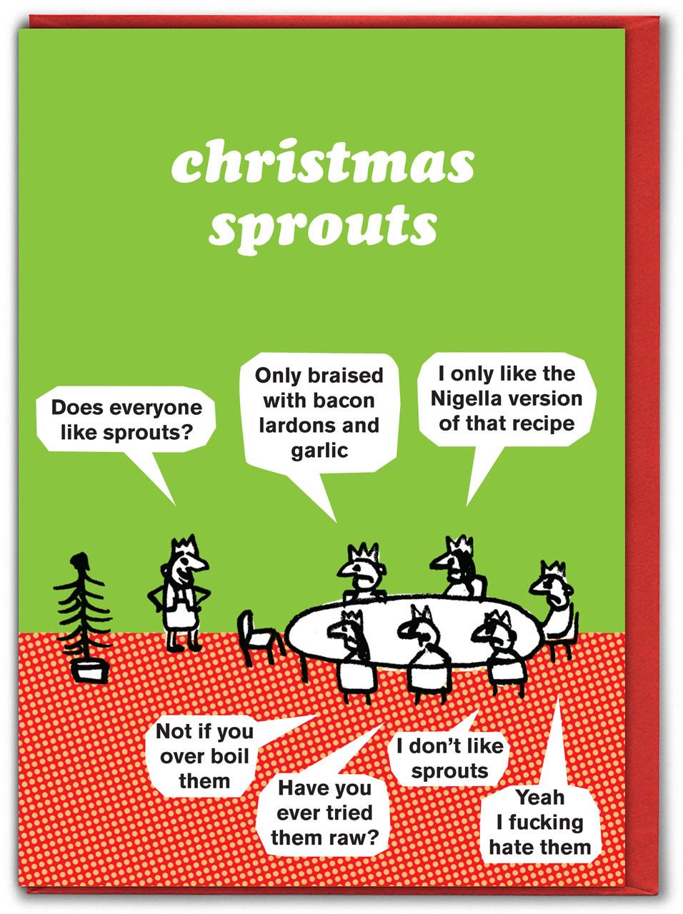 Sprouts Christmas Card by Modern Toss