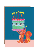 Load image into Gallery viewer, Squirrel and Cake -  Birthday Card by Hutch Cassidy
