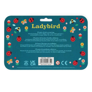 Ladybird Stick On Earrings