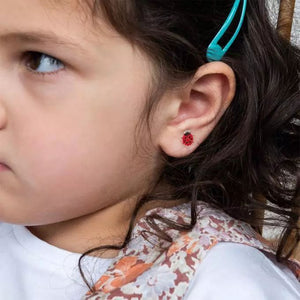 Ladybird Stick On Earrings