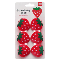 Load image into Gallery viewer, Strawberry Bag Clips - Set of 6
