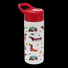 Load image into Gallery viewer, Sunny Sausage Dog Drinking Bottle - Stainless Steel
