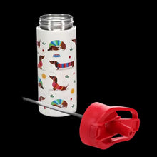 Load image into Gallery viewer, Sunny Sausage Dog Drinking Bottle - Stainless Steel
