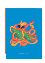 Load image into Gallery viewer, Surfing Octopus Incredible Dad Greetings Card by Hutch Cassidy
