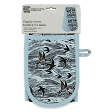 Load image into Gallery viewer, Swallow and Sea - Angela Harding - Organic Cotton Double Oven Gloves
