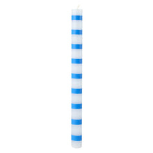 Load image into Gallery viewer, Talking Tables - Dinner Candle - Blue &amp; White Stripe
