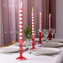 Load image into Gallery viewer, Talking Tables - Dinner Candle - Red &amp; White Stripe
