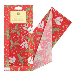 Talking Tables Folklore Red Christmas Tissue Paper - 4 Sheets