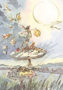 The Porch Fairies Greetings Card - Fairy Lantern