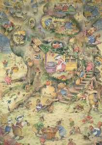 The Porch Fairies Greetings Card - Harvest Tree