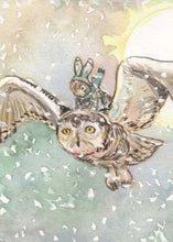 Load image into Gallery viewer, The Porch Fairies Greetings Card - Owl Ride

