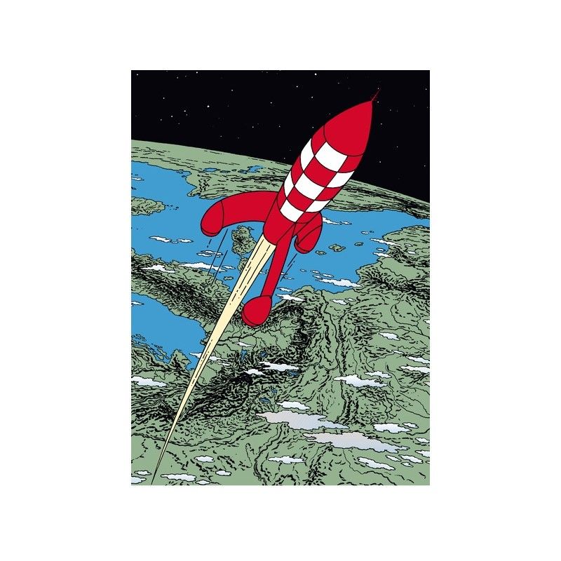 Tintin A4 Plastic Sleeve - Take off Rocket
