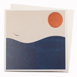 Sea Diver Greetings Card by USTUDIO