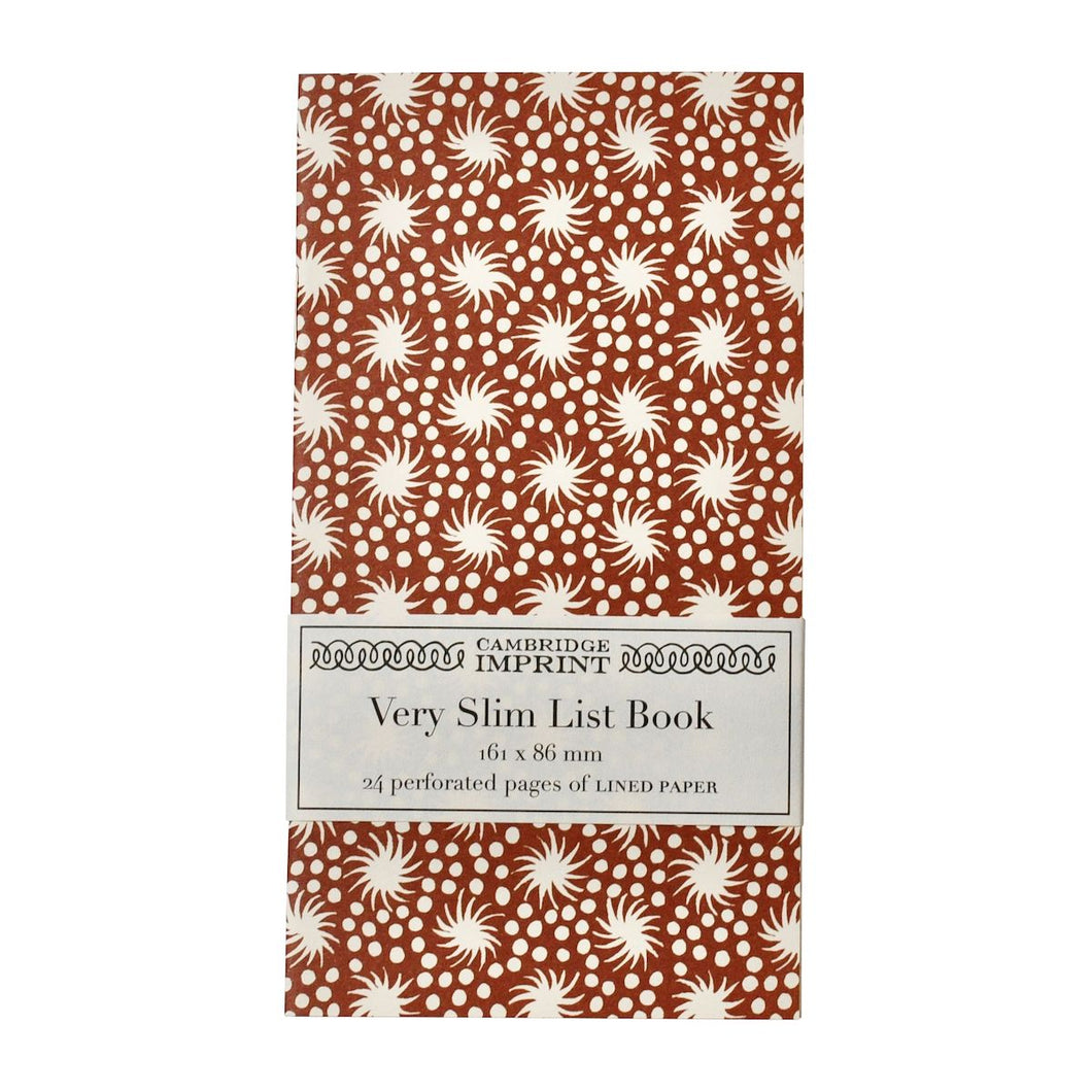 Very Slim List Book -Animalcules Cocoa by Cambridge Imprint