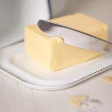 Load image into Gallery viewer, White Enamel Butter Dish
