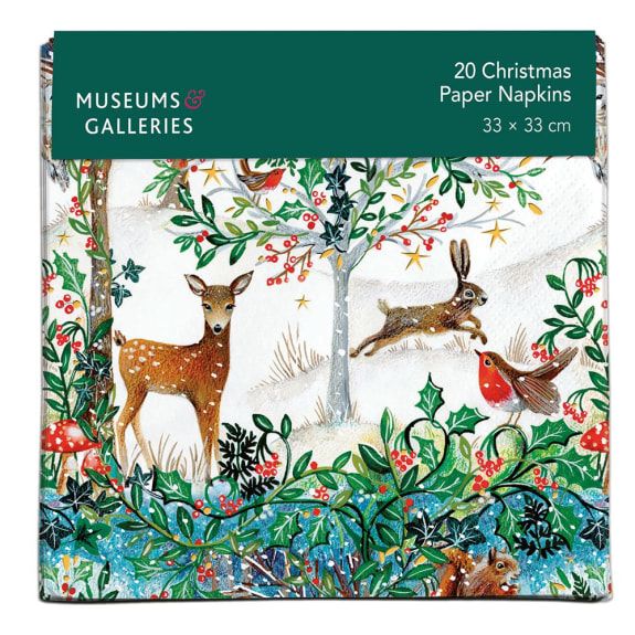 Winter Forest Glade Paper Napkins by Jo Spicer