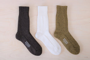 Wool Cotton Boot Socks by Nishiguchi Kutsushita