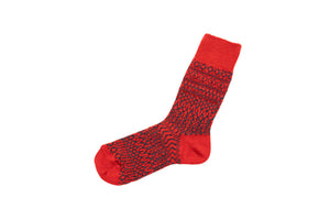 Wool Jacquard Socks by Nishiguchi Kutsushita