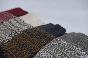 Wool Jacquard Socks by Nishiguchi Kutsushita