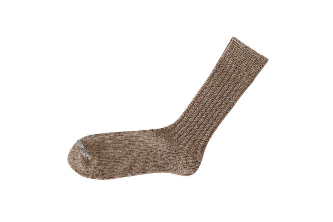 Wool Ribbed Socks by Nishiguchi Kutsushita