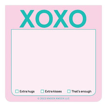 Load image into Gallery viewer, XOXO Sticky Note by Knock Knock
