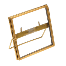 Load image into Gallery viewer, Glass and Brass Standing Frame 8 x 8 cm by Rex London
