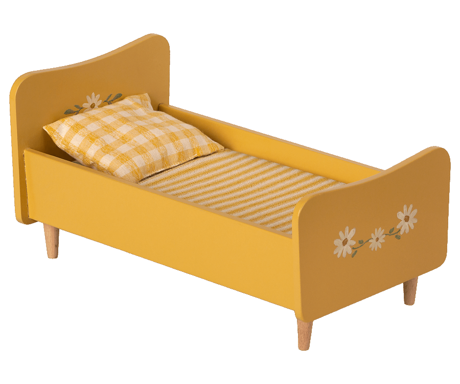 Maileg - Wooden Bed Mini - Yellow