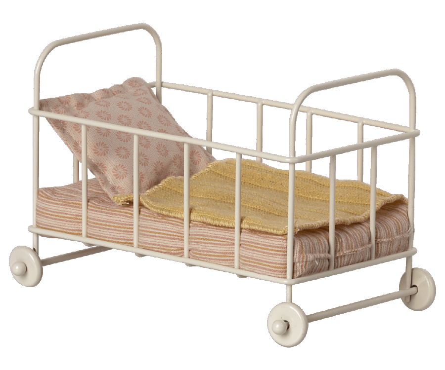 Maileg, Cot Bed, Micro - Rose