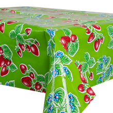 Load image into Gallery viewer, Oilcloth, Strawberries, Green by Kitsch Kitchen, 25cm
