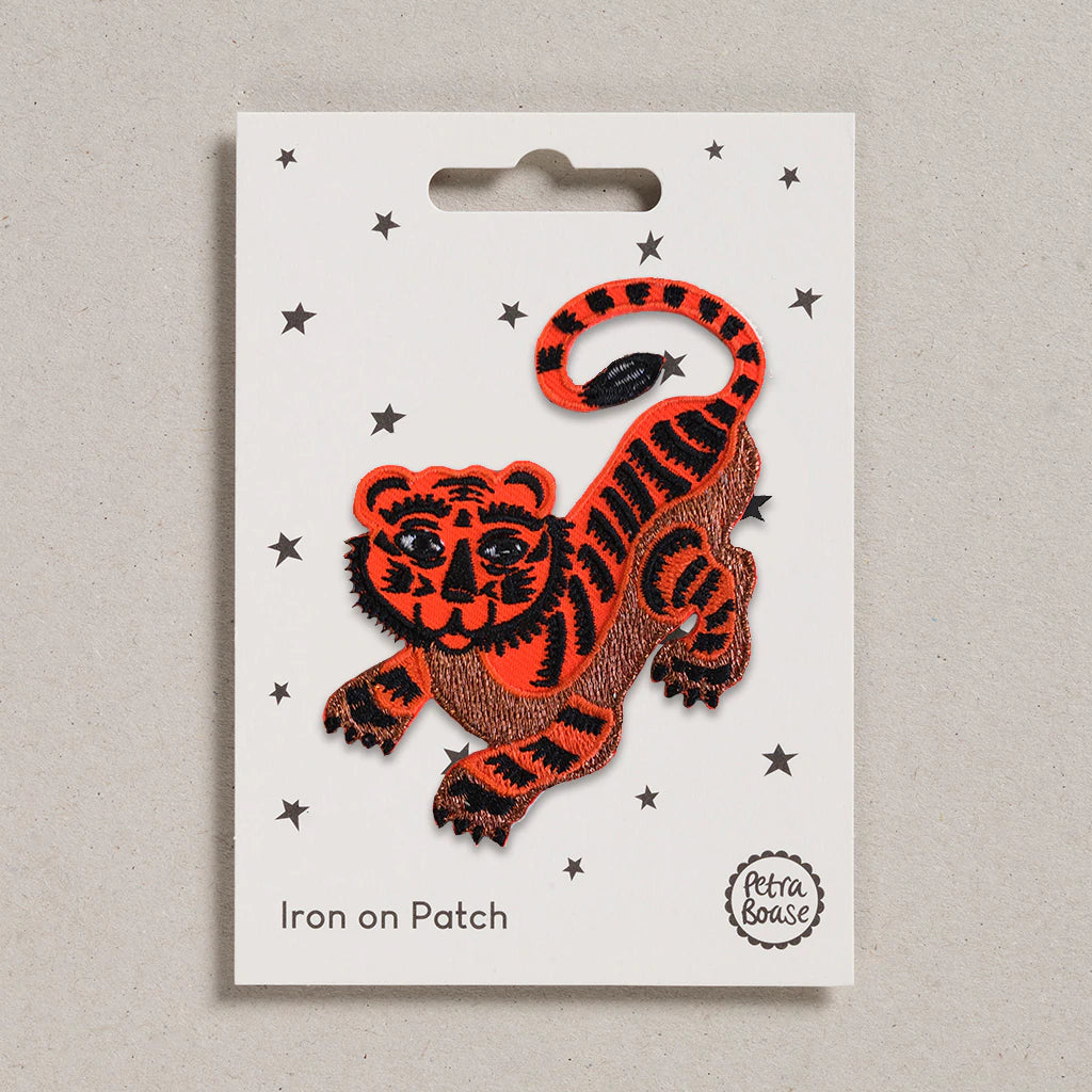 Iron on Patch Crouching Tiger by Petra Boase