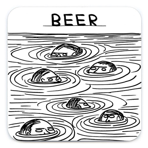 David Shrigley Coaster, Beer - Gazebogifts