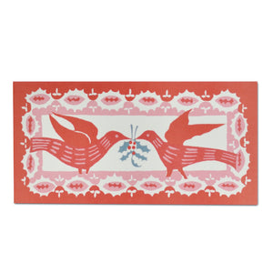 Long Christmas Card - Two Turtle Doves by Cambridge Imprint