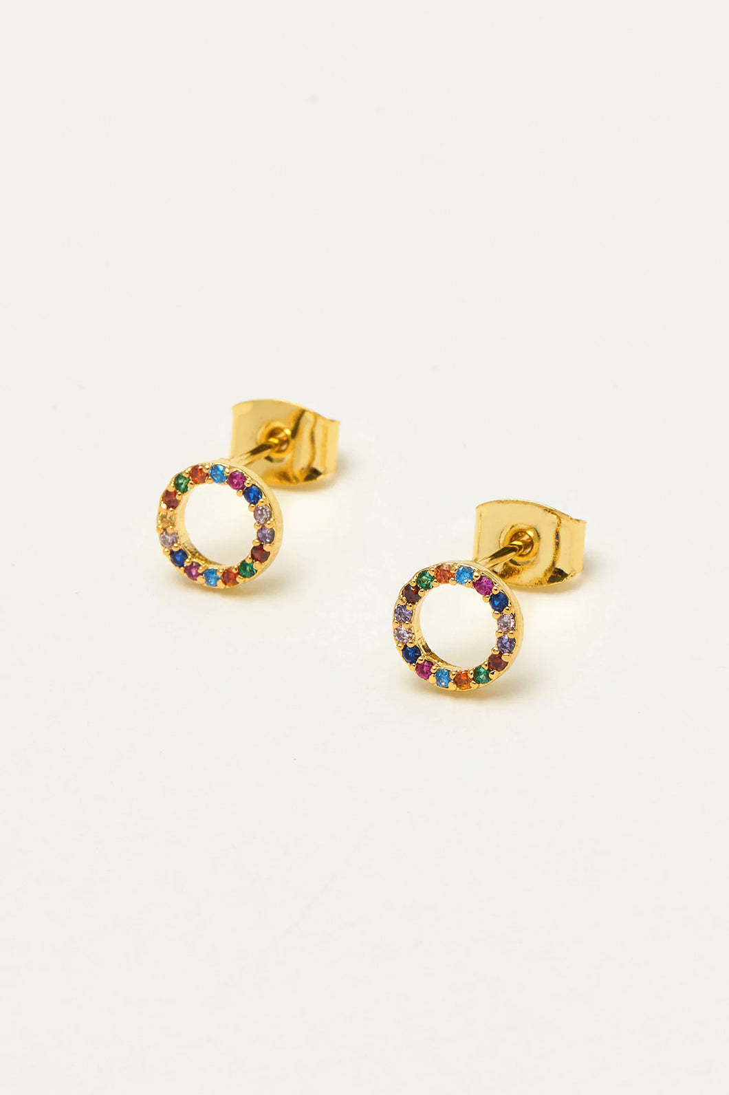 Estella Bartlett Multi CZ Circle Earrings - Gold Plated