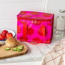 Load image into Gallery viewer, Red On Pink Spotlight Lunch Bag by Rex London
