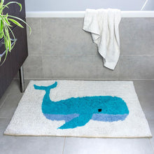 Load image into Gallery viewer, Whale Tufted Cotton Bath Mat
