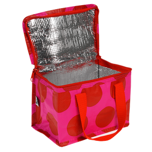 Red On Pink Spotlight Lunch Bag by Rex London